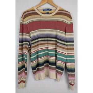 Vintage Polo Ralph Lauren Striped Linen Sweater Sweater L